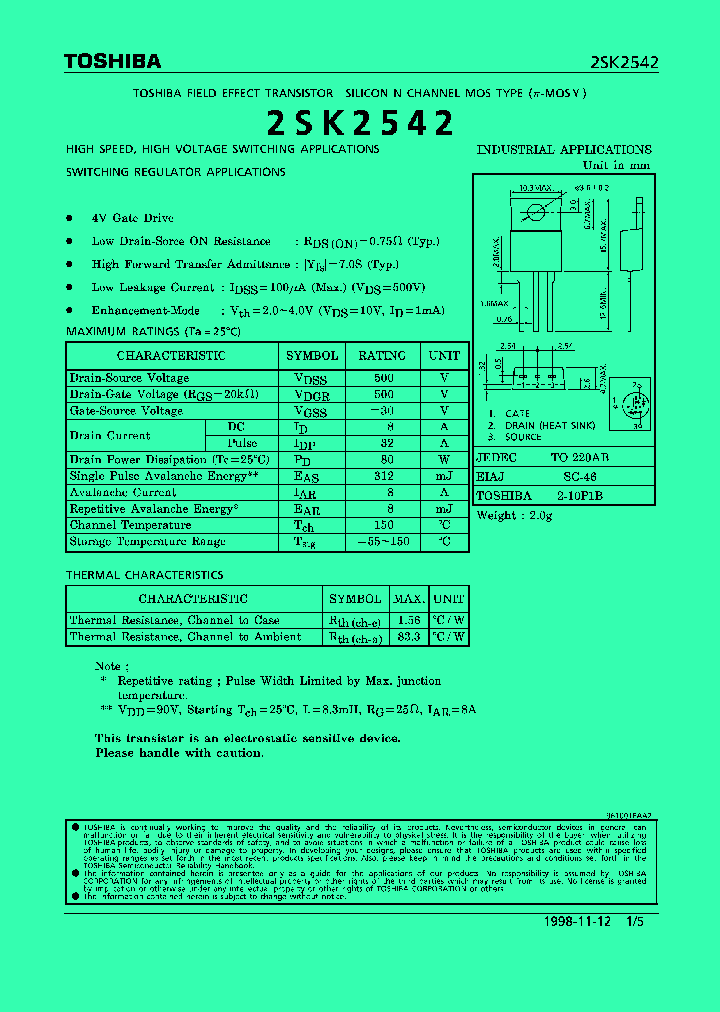 2SK2542_1126465.PDF Datasheet