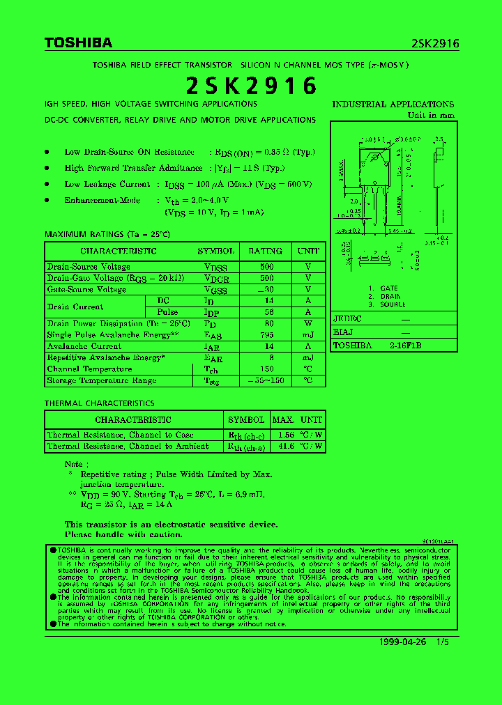 2SK2916_1198427.PDF Datasheet