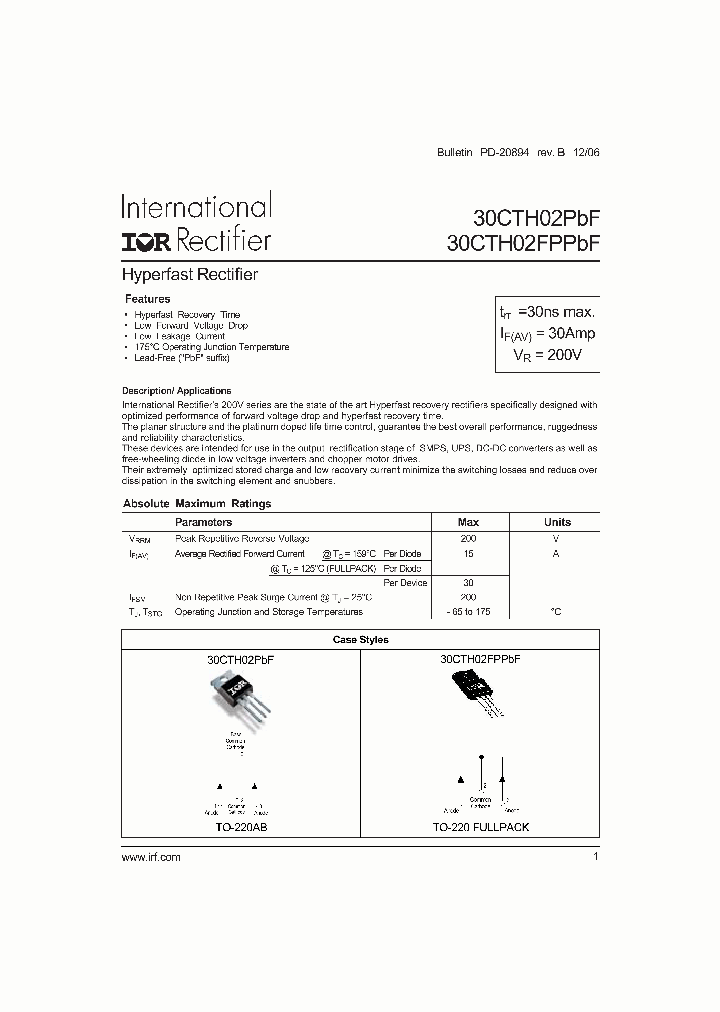 30CTH02FPPBF_1116587.PDF Datasheet