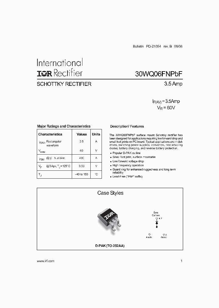 30WQ06FNTRRPBF_1199078.PDF Datasheet