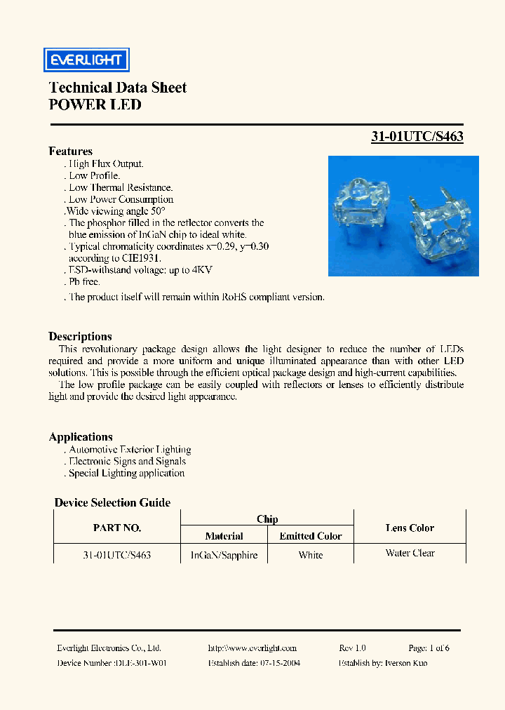 31-01UTC_1199086.PDF Datasheet