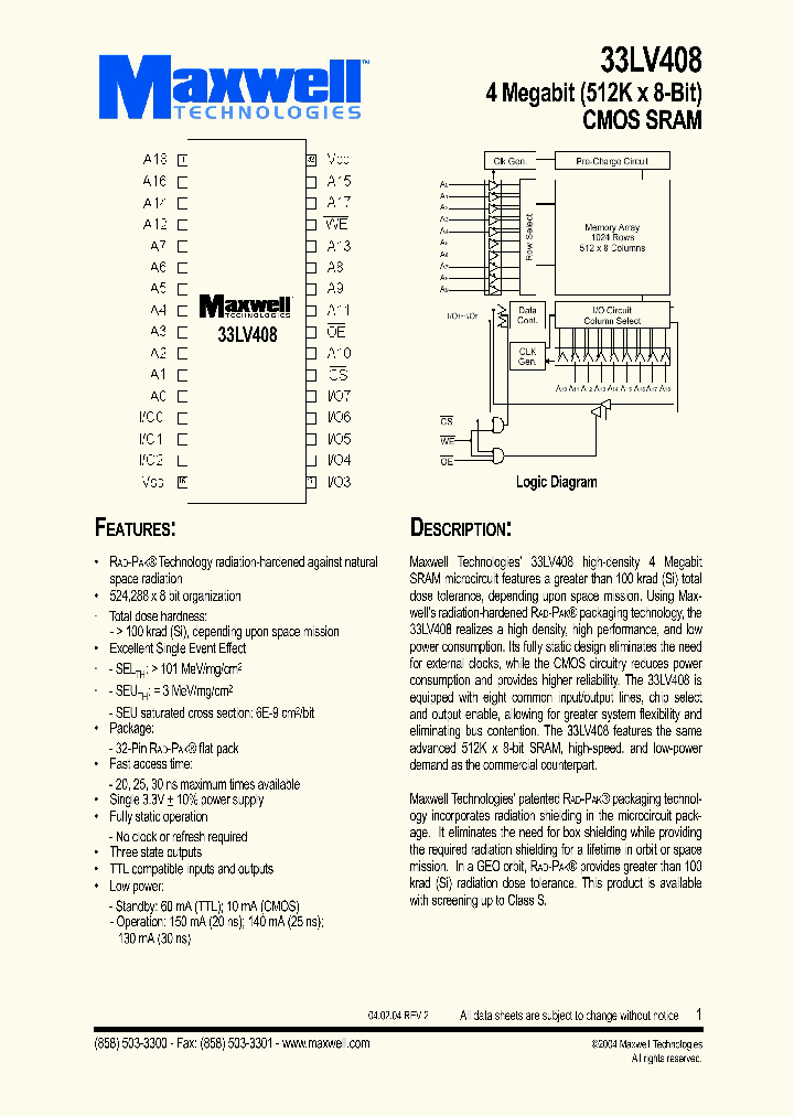 33LV408RPFS-30_1199253.PDF Datasheet