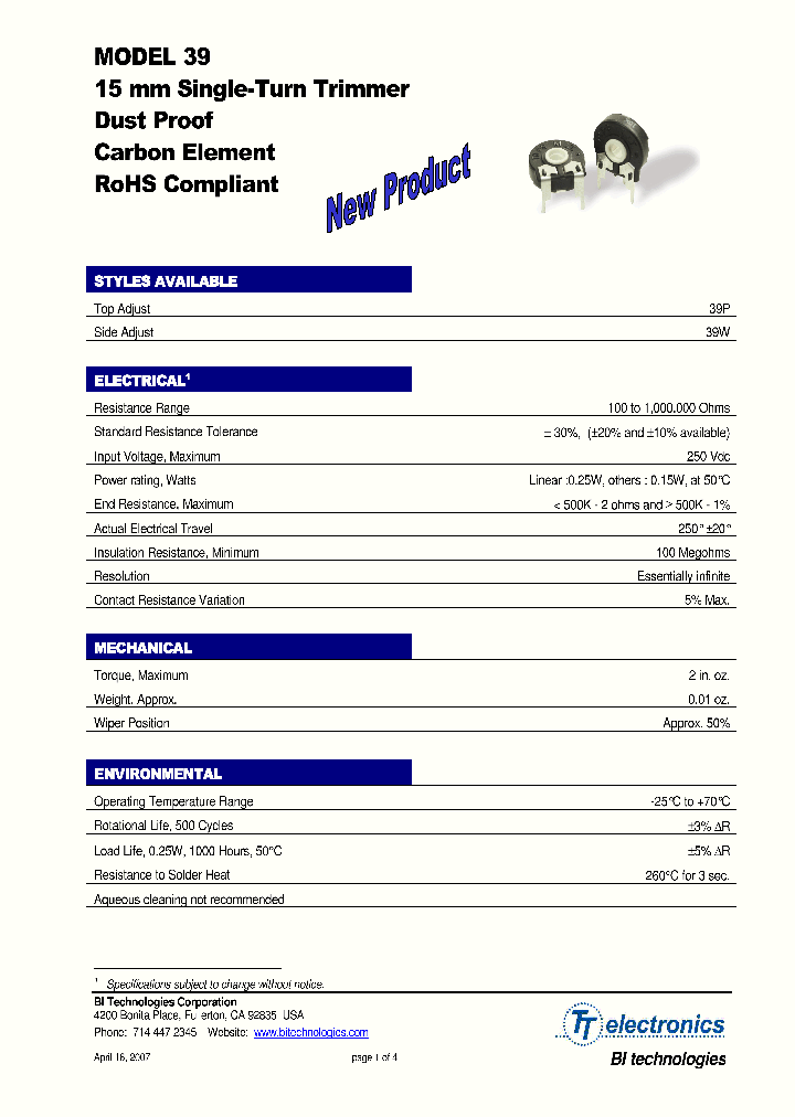 39WLABR100KLF30_1199440.PDF Datasheet