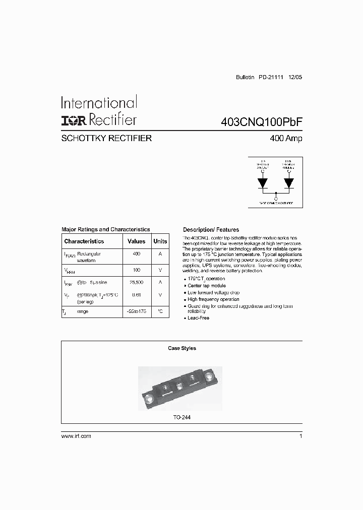 403CNQ100PBF_1199637.PDF Datasheet