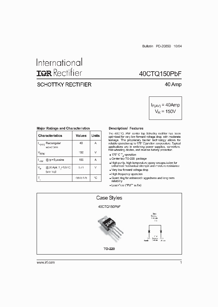 40CTQ150PBF_1147743.PDF Datasheet