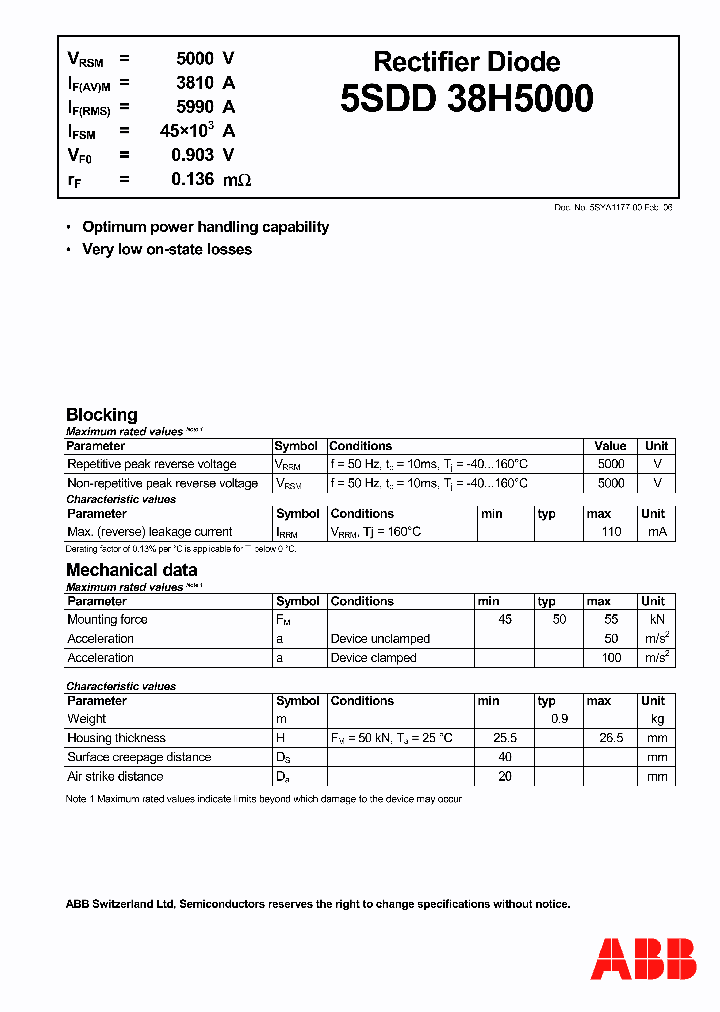 5SDD38H5000_1200768.PDF Datasheet