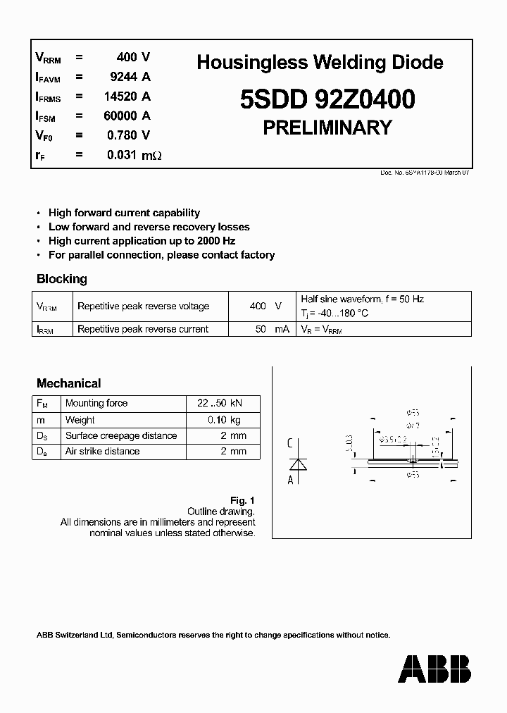 5SDD92Z0400_1200779.PDF Datasheet