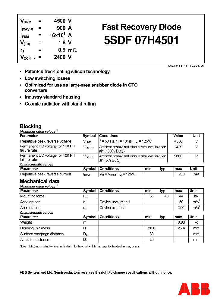 5SDF07H4501_1200789.PDF Datasheet
