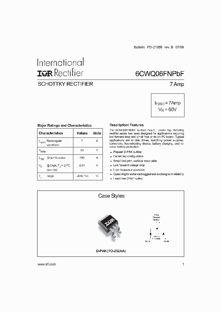 6CWQ06FNPBF_1145522.PDF Datasheet