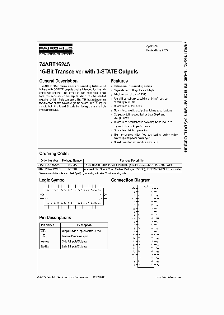 74ABT16245CSSC_1049866.PDF Datasheet