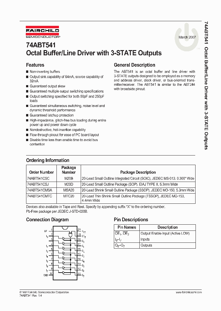 74ABT541CSC_1032129.PDF Datasheet