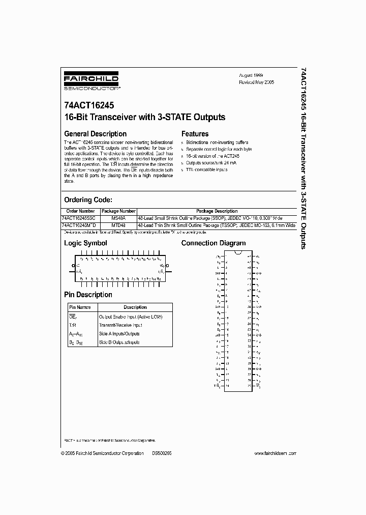 74ACT16245SSC_1201588.PDF Datasheet