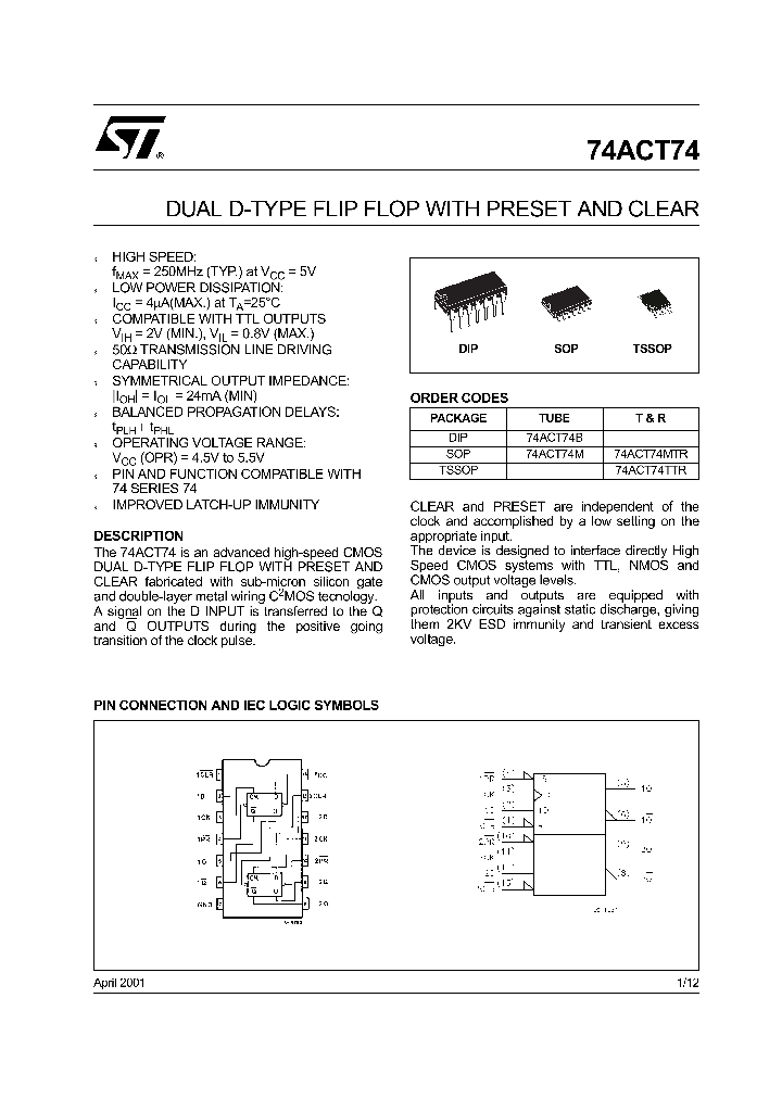 74ACT74MTR_1096103.PDF Datasheet