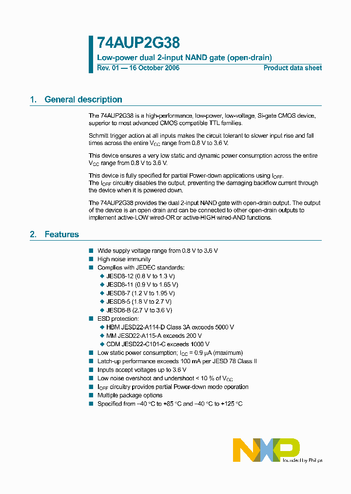 74AUP2G38_1100041.PDF Datasheet