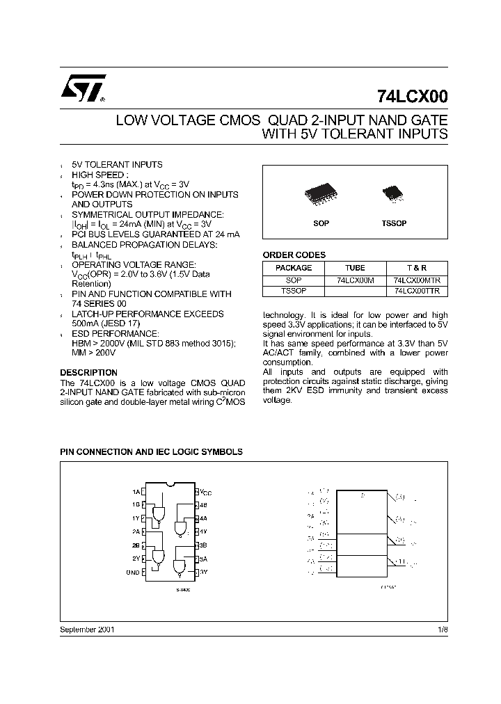 74LCX00MTR_1062264.PDF Datasheet