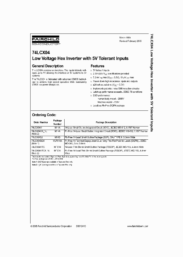 74LCX04SJ_1055750.PDF Datasheet