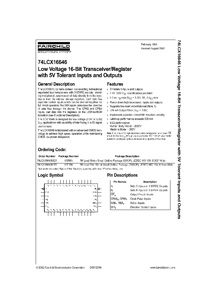 74LCX16646_1035125.PDF Datasheet