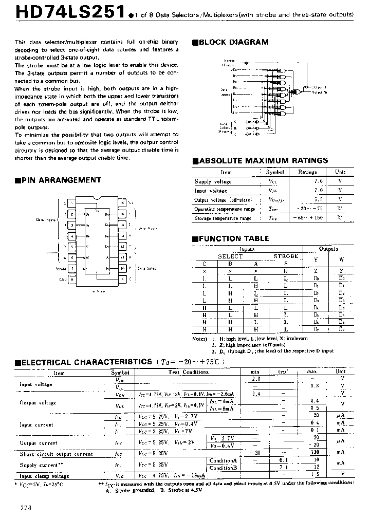HD74LS251_1077470.PDF Datasheet