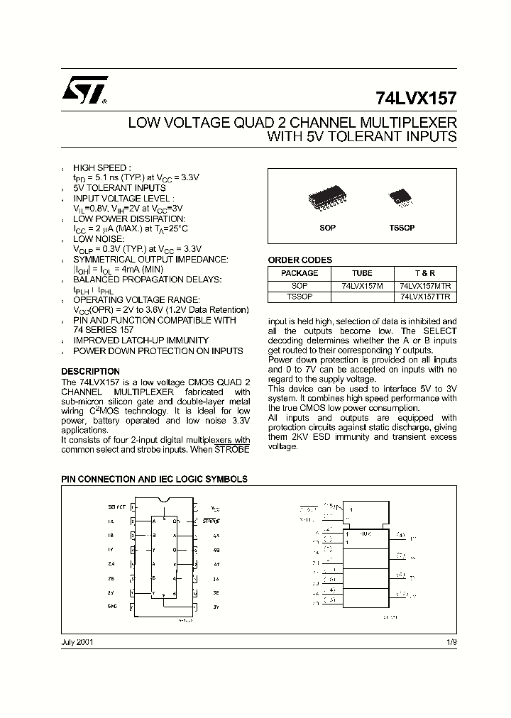 74LVX157M_1155466.PDF Datasheet
