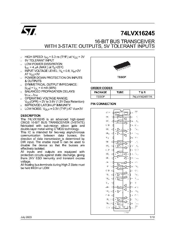 74LVX16245TTR_1139222.PDF Datasheet