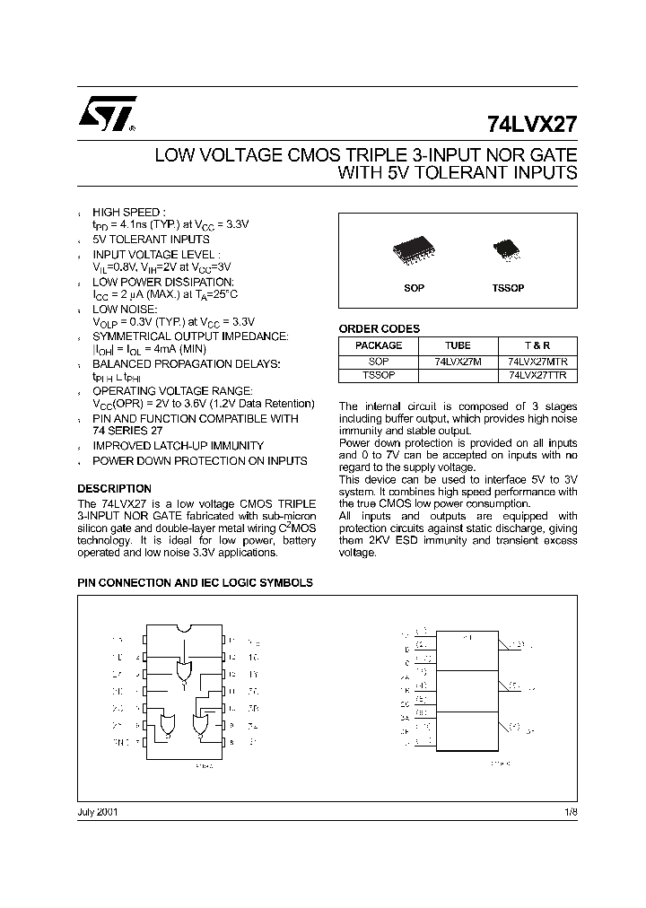 74LVX27TTR_1202912.PDF Datasheet