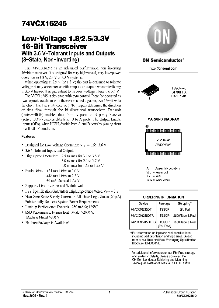 74VCX16245DT_1094670.PDF Datasheet