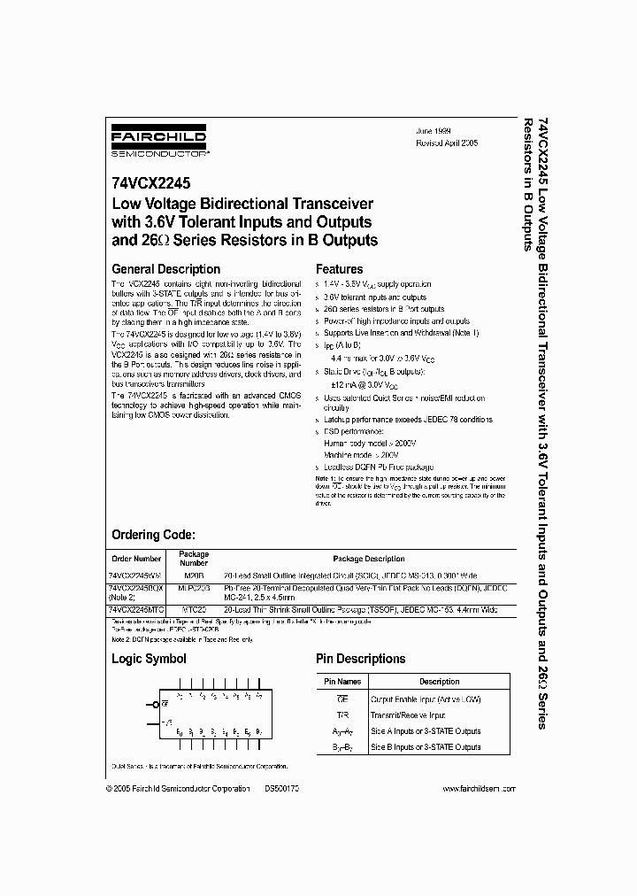 74VCX2245WM_1203077.PDF Datasheet