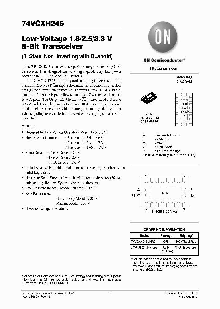 74VCXH245MNR2_1107191.PDF Datasheet