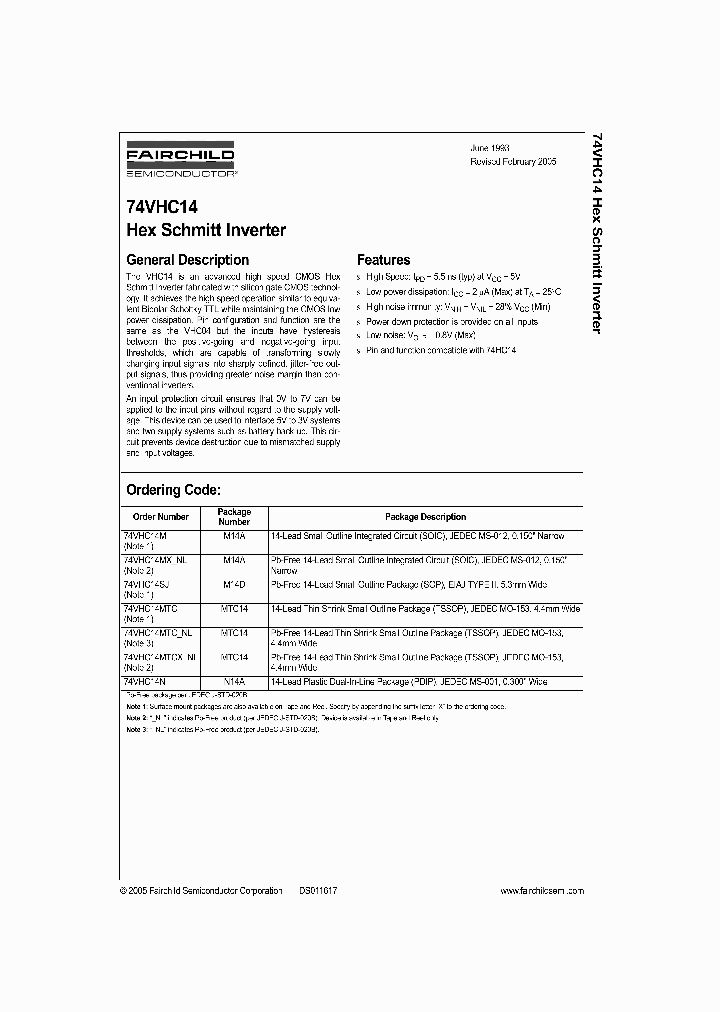 74VHC14SJX_1203143.PDF Datasheet