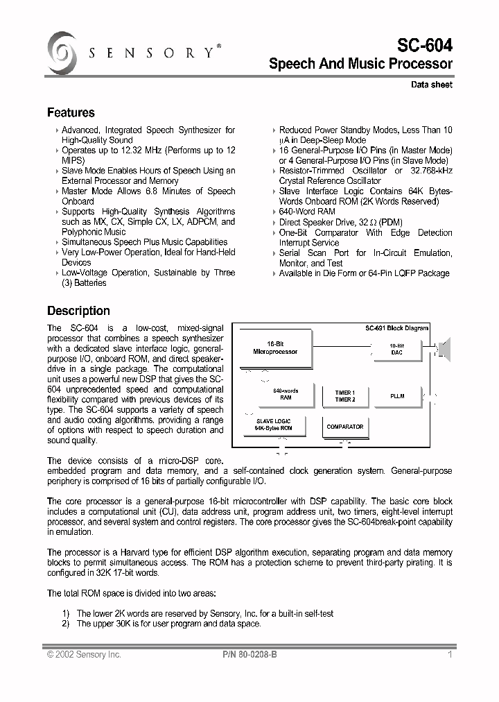 SC-604_1028628.PDF Datasheet