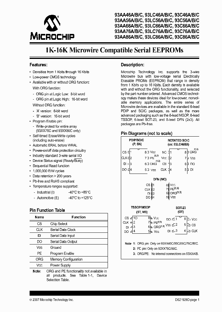 93LC66AT-ECH_1049999.PDF Datasheet