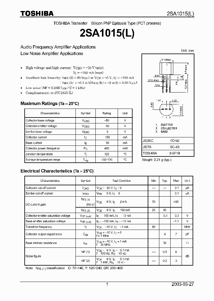 2SA1015L_1194501.PDF Datasheet