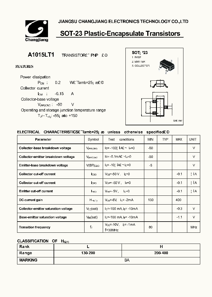 A1015LT1_1088456.PDF Datasheet