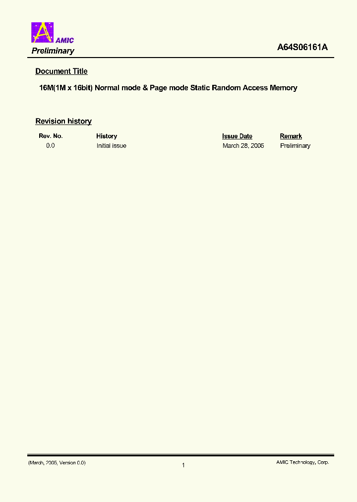 A64S06161AG-70UF_1204696.PDF Datasheet