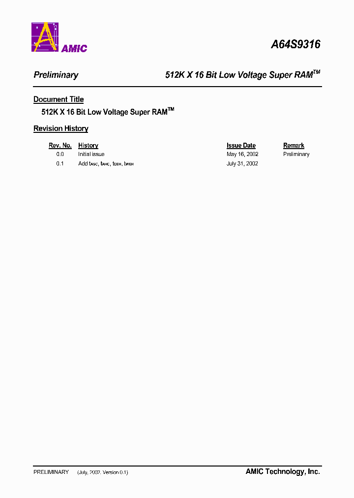 A64S9316G-85I_1204700.PDF Datasheet