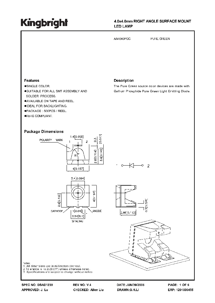 AA4040PGC_1204975.PDF Datasheet