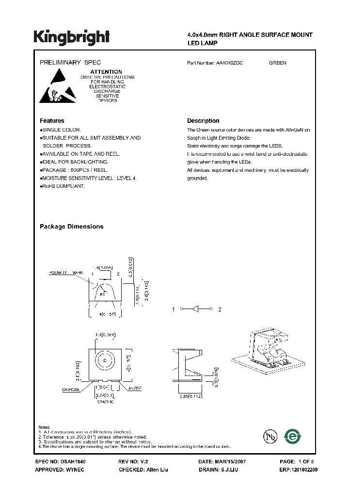 AA4040ZGC_1204988.PDF Datasheet