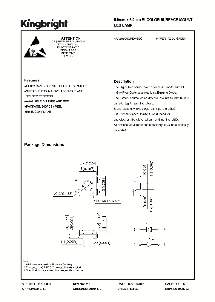 AAA5060SUREVGEC_1205015.PDF Datasheet