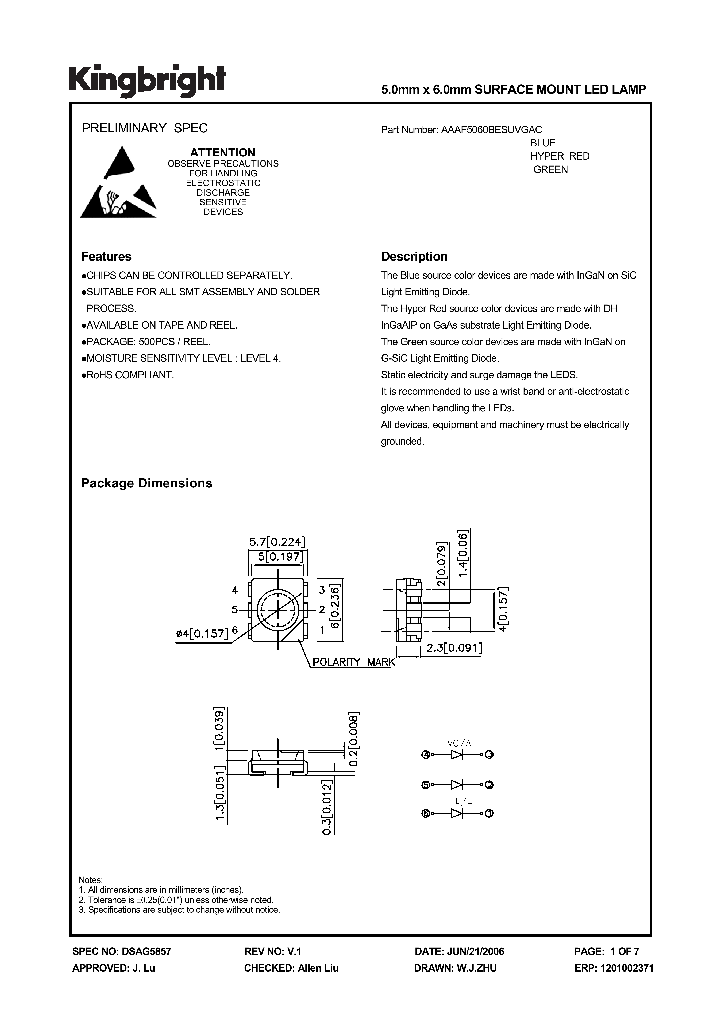 AAAF5060BESUVGAC_1122855.PDF Datasheet