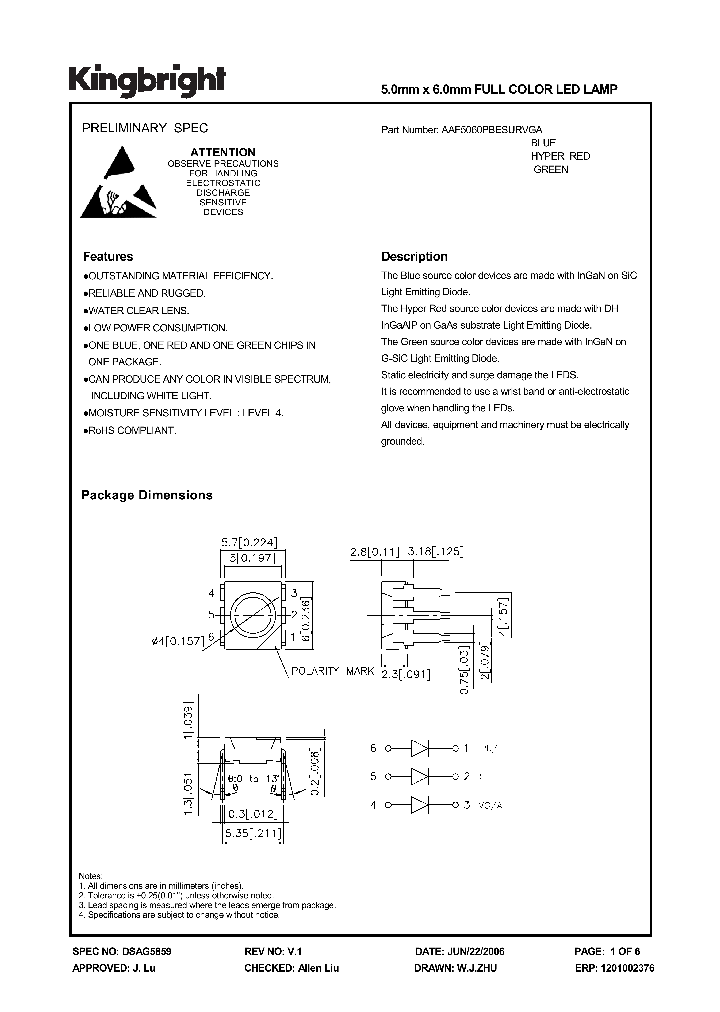 AAF5060PBESURVGA_897927.PDF Datasheet