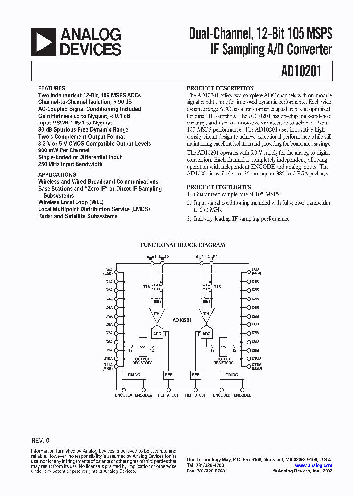 AD10201PCB_831272.PDF Datasheet