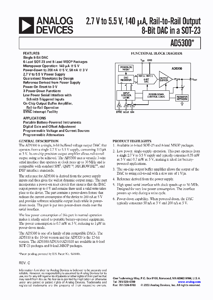 AD5300BRT-REEL_1106395.PDF Datasheet