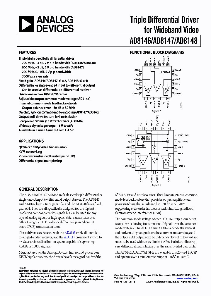 AD8147ACPZ-RL_894768.PDF Datasheet