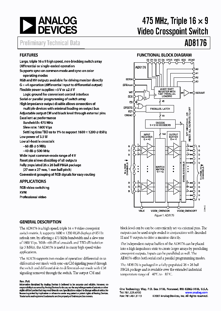 AD8176ABPZ_1206456.PDF Datasheet