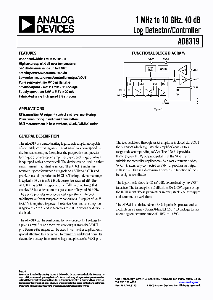AD8319ACPZ-R2_1112218.PDF Datasheet