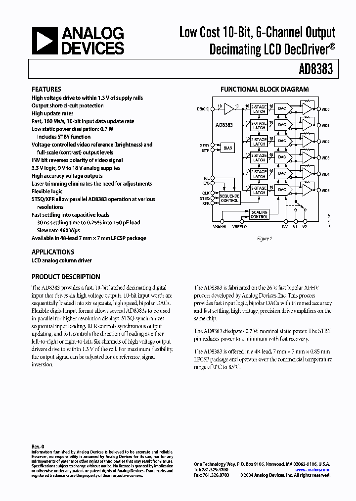 AD8383ACPZ_1206584.PDF Datasheet