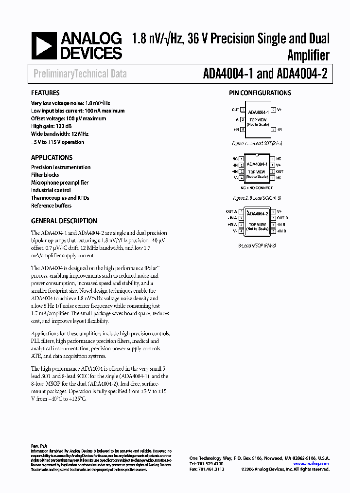 ADA4004-1_1112317.PDF Datasheet