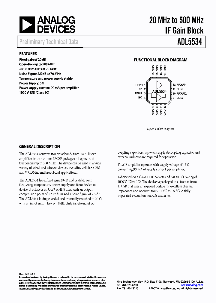 ADL5534ACPZ-WP_1207304.PDF Datasheet