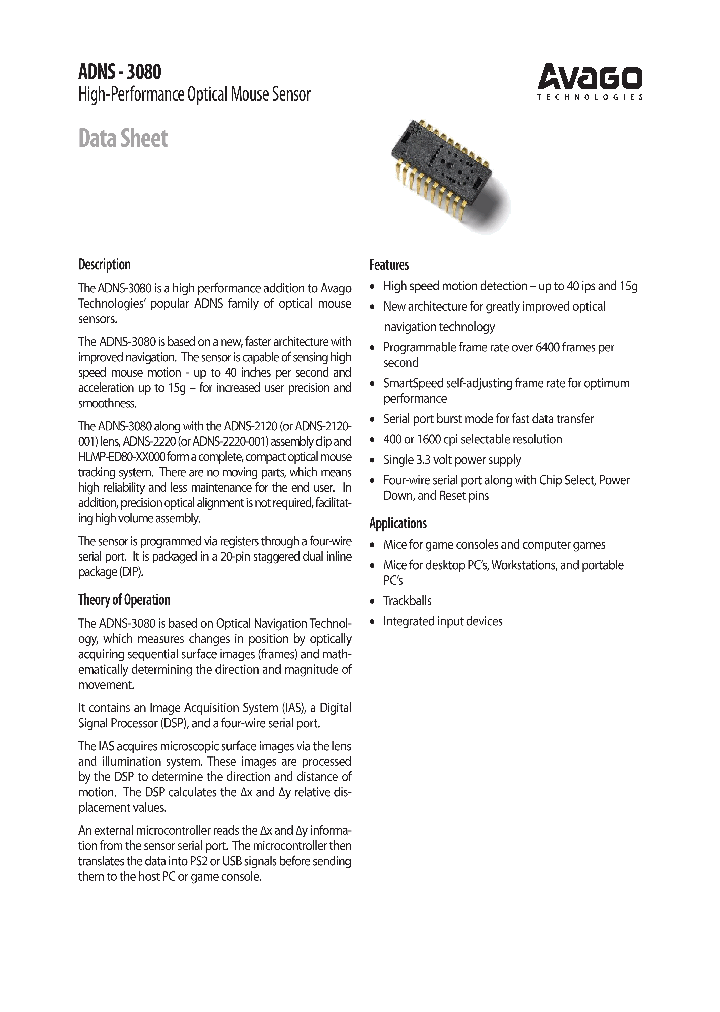 ADNS-3080_1174041.PDF Datasheet