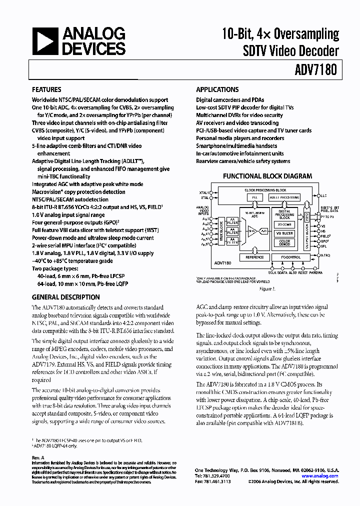 ADV7180BSTZ_1207945.PDF Datasheet